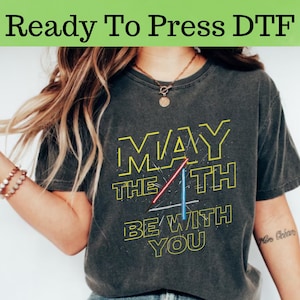 Disney Star Wars May The Forth Be With You DTF, Star Wars Characters DTF Transfer, Star Wars DTF, Disney Star Wars Dtf, Darth Wader Dtf