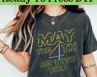 Disney Star Wars Må den fjärde vara med dig DTF, Star Wars-karaktärer DTF-överföring, Star Wars DTF, Disney Star Wars DTF, Darth Wader DTF