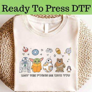 Disney Star Wars May The Force Be With You DTF, Star Wars Characters DTF Transfer, Star Wars DTF, Disney Star Wars Dtf, Darth Wader Dtf