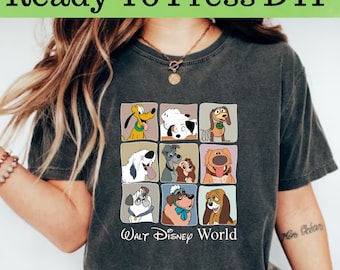 Disney Dogs DTF, Disney Dog Lover DTF Transfer, Disney Dogs Character DTF, Disney Dogs Shirt, Dog Lover Shirt,Disneyland Family Vacation Tee