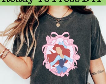 Princess Ariel DTF, The Little Mermaid DTF Transfer, Disney Princess DTF, Disney Princess Ariel Shirt, Princess Character Dtf