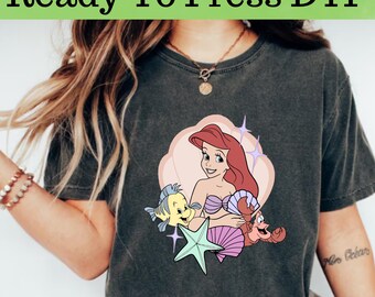 Princess Ariel DTF, The Little Mermaid DTF Transfer, Disney Princess DTF, Disney Princess Ariel Shirt, Princess Character Dtf