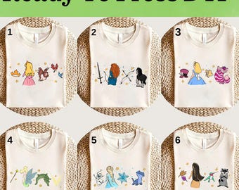 Disney Princesses Character DTF, Disney Princess Rapunzel DTF Transfer, Disney Princess DTF, Disney Princess Shirt, Princess Character Shirt