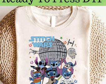 Descargas DTF de Stitch Wars, transferencias DTF de Disney Stitch Star Wars, descargas DTF de personajes de Star Wars, descargas DTF de Disney Stitch, descargas DTF de Stitch y Ángel, descargas DTF de Stitch