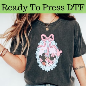 Disney Mickey y Minnie DTF, Disney Minnie Mouse DTF, Transferencia DTF de Mickey Mouse, Mickey y sus amigos DTF, Camiseta de Mickey y Minnie