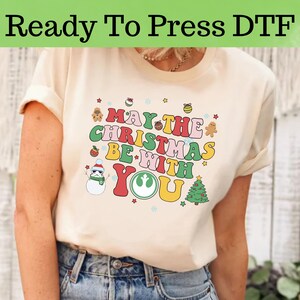 May The Christmas Be With You DTF, Star Wars Characters Christmas DTF Transfer, Star Wars DTF, Disney Darth Vader Christmas Dtf