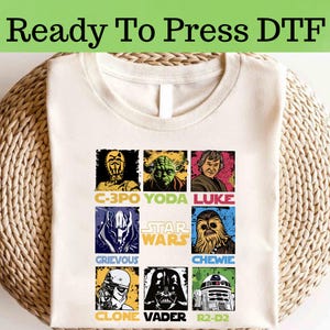Disney Star Wars DTF, Star Wars Characters DTF Transfer, Star Wars DTF, Disney Star Wars Dtf, Star Wars Characters Shirt, Darth Wader Dtf