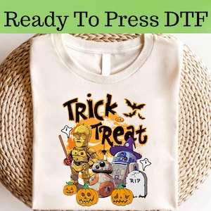 Star Wars Trick or Treat DTF, Star Wars Characters Halloween DTF Transfer, Star Wars DTF, Disney Star Wars Dtf,Star Wars Characters Dtf