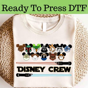 Star Wars Disney Crew DTF, Star Wars Darth Wader DTF Transfer, Star Wars DTF, Disney Star Wars Dtf, Star Wars Characters Dtf
