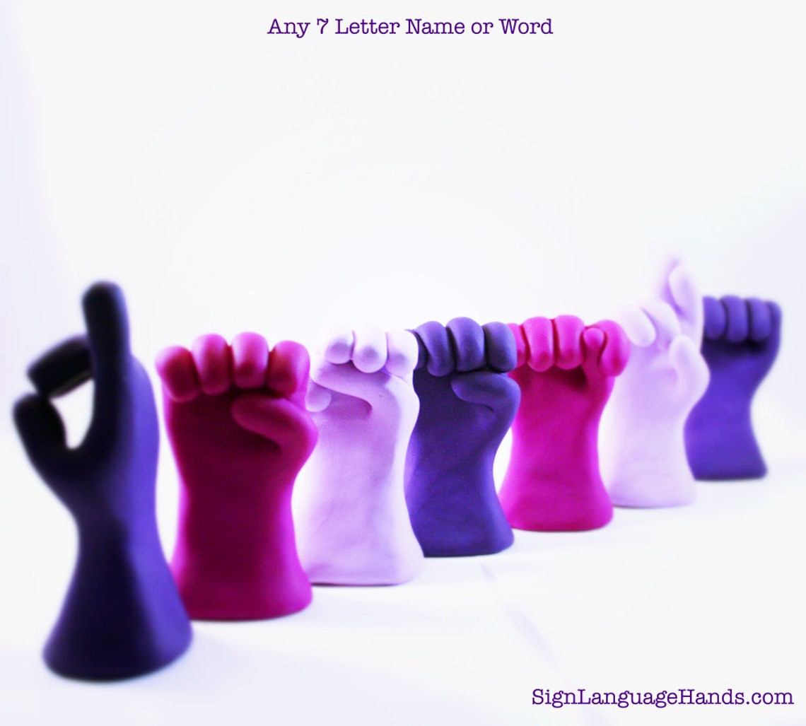 7 Letter Word In ASL Custom Sign Language Finger Spelling Etsy