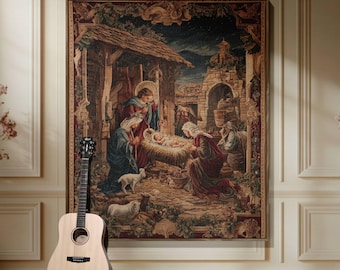Catholic Easter Decorative Tapestries  - Christian Home Decor Gift , Religious Medieval Wall Art Jesus