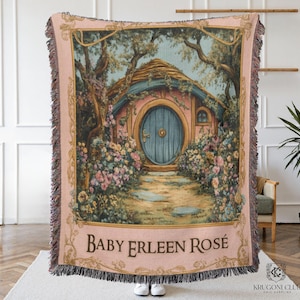 Newborn Name Blanket – Baby Name Swaddle Set, First & Middle Name Blanket, Personalized Swaddle with Name, Custom Newborn Swaddle Blanket