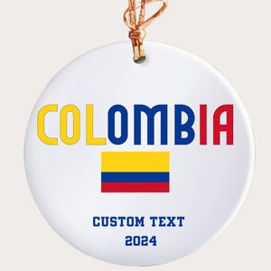 Colombia State Ornament,Custom Colombia Gift ,Handmade Colombia Decor,Custom Ornament,Custom Gift for Colombian Decor
