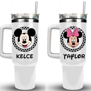 Custom 40 oz Disney Tumbler,Personalized Tumbler with Handle and Straw,Personalized Kids Tumbler,Birthday Gift,Gift for Disney Lover