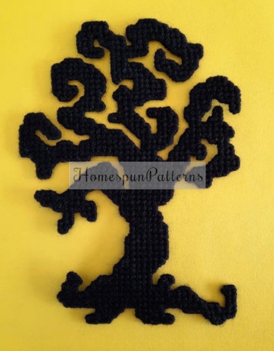 Plastic Canvas Digital Pdf Pattern Spooky Scary Silhouette Etsy