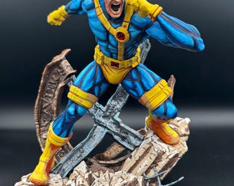X-men Cyclops Statue Hand Painted in Anime Style 1/6 Scale