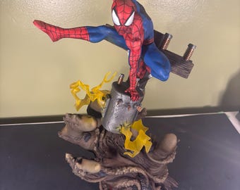 Spider-Man vs Sandman Sculpture – 18-Inch Comic Book Art
