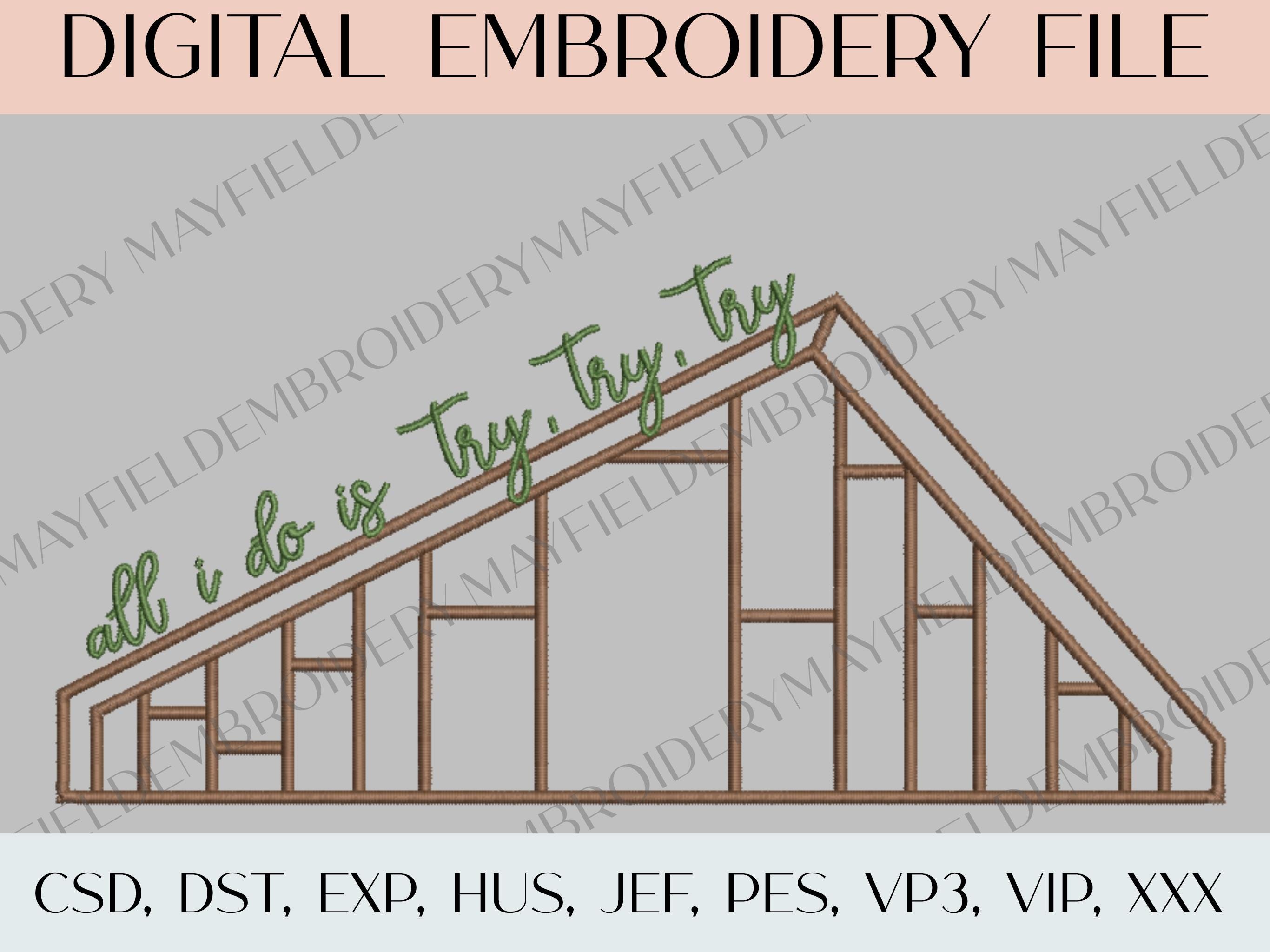 Folklore Cabin Mirrorball Embroidery Design File 7 in