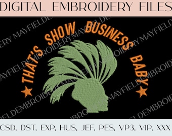 Showgirl | Op showbusiness geïnspireerd borduurontwerp voor Swifties | Silhouethoofdtooi