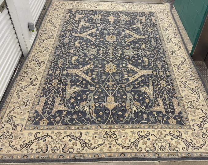 10x14 stunning Dark Gray and Mute color Bidjar large Area Rug - Afghan  Hand Knotted wool oriental Rug - Bedroom Rug - rugs for Livingroom