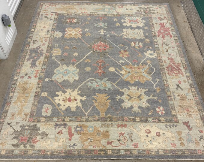 Tribal oushak rug 8'2x9'10 ft area rug - Handmade rug - oriental rug - natural dyes wool rug - traditional home decor rug - rugs for bedroom