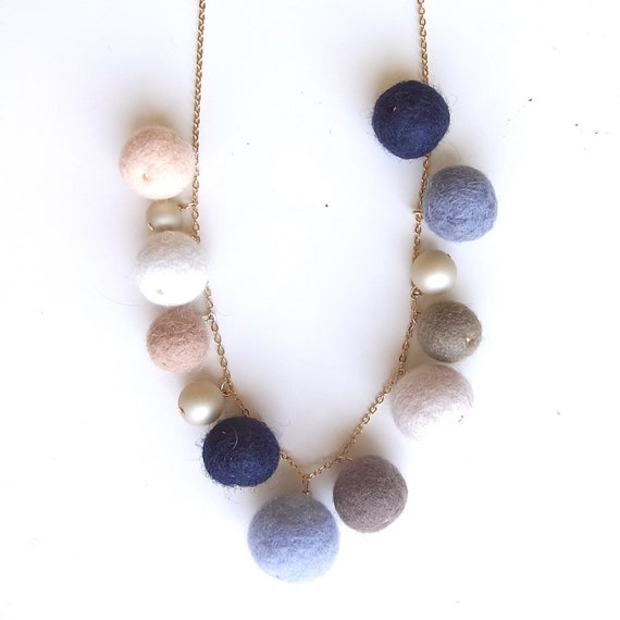 R's Felt Ball Necklace D Etsy