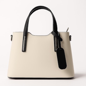 Stylish leather bag for women,white elegant leather bag,crossbody bag,black handbag,tote bag,luxury handle purse,minimal tote,gift for her