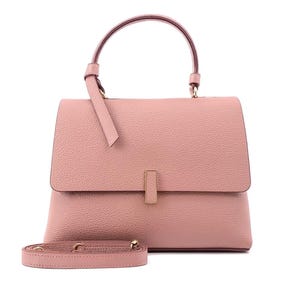 Dark pink leather bag for women,pink top handle,clean handbag,flap over,premium pink leather,luxury handle purse,minimal stylish pink tote