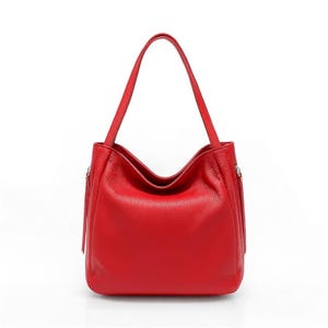 Big soft leather tote for women,red leather bag,shoulder bag,work bag,big leather tote bag,leather tote,red leather tote,crossbody tote bag