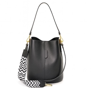 Sac seau en cuir noir pour femme, sac en cuir noir élégant, sac à bandoulière noir, sac à main de luxe, sac fourre-tout noir, sac à bandoulière, cadeau pour femme