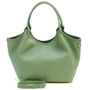 Light green spacious handbag,leather bag for women,everyday leather,timeless leather bag,crossbody,genuine leather bag,luxury handle purse