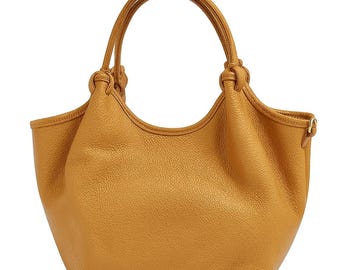 Bolso espacioso de piel natural, bolso de piel para mujer, piel para el día a día, bolso de piel atemporal, bandolera, bolso de piel auténtica, bolso de lujo con asa marrón