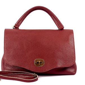 Burgundy leather bag for women,studded purse,spacious leather bag,crossbody,genuine leather bag,travel handle purse,minimal tote,vintage bag