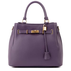 Purple leather bag for women,premium leather tote,elegant leather purse,luxury handle purse,classic handbag,purple shoulder bag,purple tote
