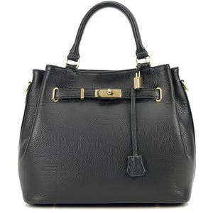 Black leather bag for women,premium leather,elegant leather purse,luxury handle purse,classic handbag,black shoulder bag,black work tote bag