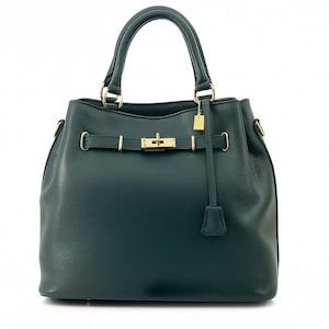 Green leather bag for women,premium leather,elegant leather purse,luxury handle purse,classic handbag,green shoulder bag,green work tote bag