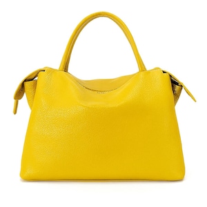 Yellow leather bag for women,high-quality leather,spacious leather bag,crossbody,genuine leather bag,luxury handle purse,minimal yellow tote