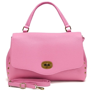Pink leather bag for women,studded purse,spacious leather bag,crossbody,genuine leather bag,travel handle purse,minimal tote,vintage tote