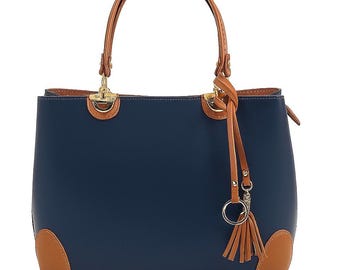 Bolso de piel azul oscuro para mujer, bolso de piel elegante, bolso cruzado, bolso de mano de lujo a la moda, bolso tote minimalista, cartera de primera calidad, bolso elegante marrón