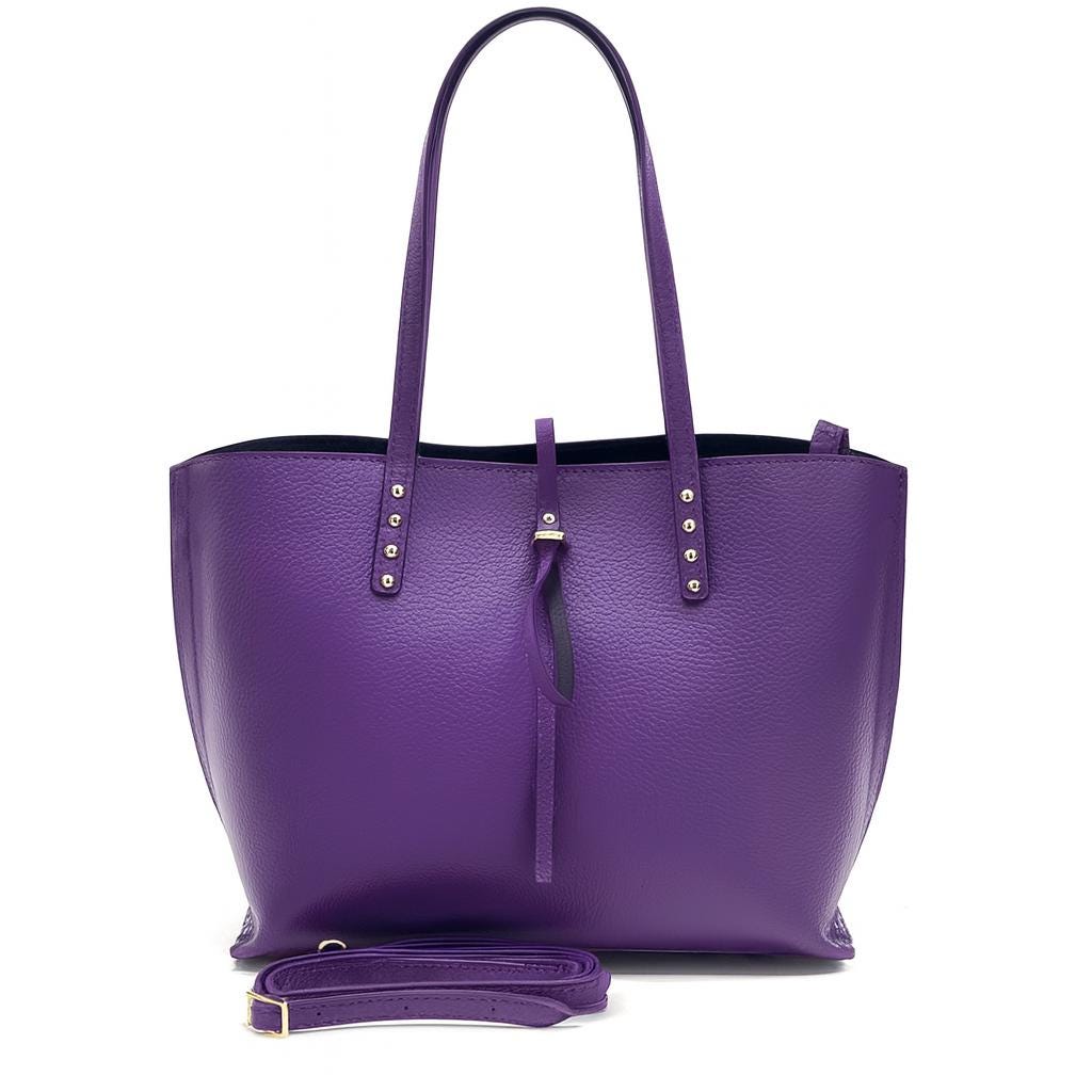 Real Leather Mauve purple med/large bag Available in 21 Colors! Purple Leather Hobo Bag, Purple  main image 4