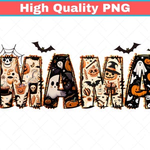 Halloween Mama Png,Spooky Mama Png,Gift for Mom,Spooky Mama Png, Halloween PNG,Custom Name, Halloween Digital Download