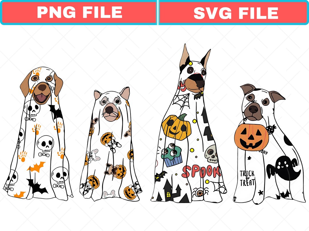 Comfort Colors® Halloween Dog Svg Ghost Dog Png Сute Ghost Dog Svg ...