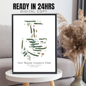 Any Golf Course Map, Custom Golf Course Map Print, Retirement Golf Gift, Golf Wall Art, Golfer Gift, Gift for Him, Gift for Golfers, Digital