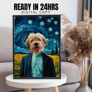 Custom Van Gogh Pet Portrait, Starry Night Pet Portrait, Van Gogh Style Portrait, Pet Art Portrait, Dog Portrait, Cat Portrait, Gift Idea