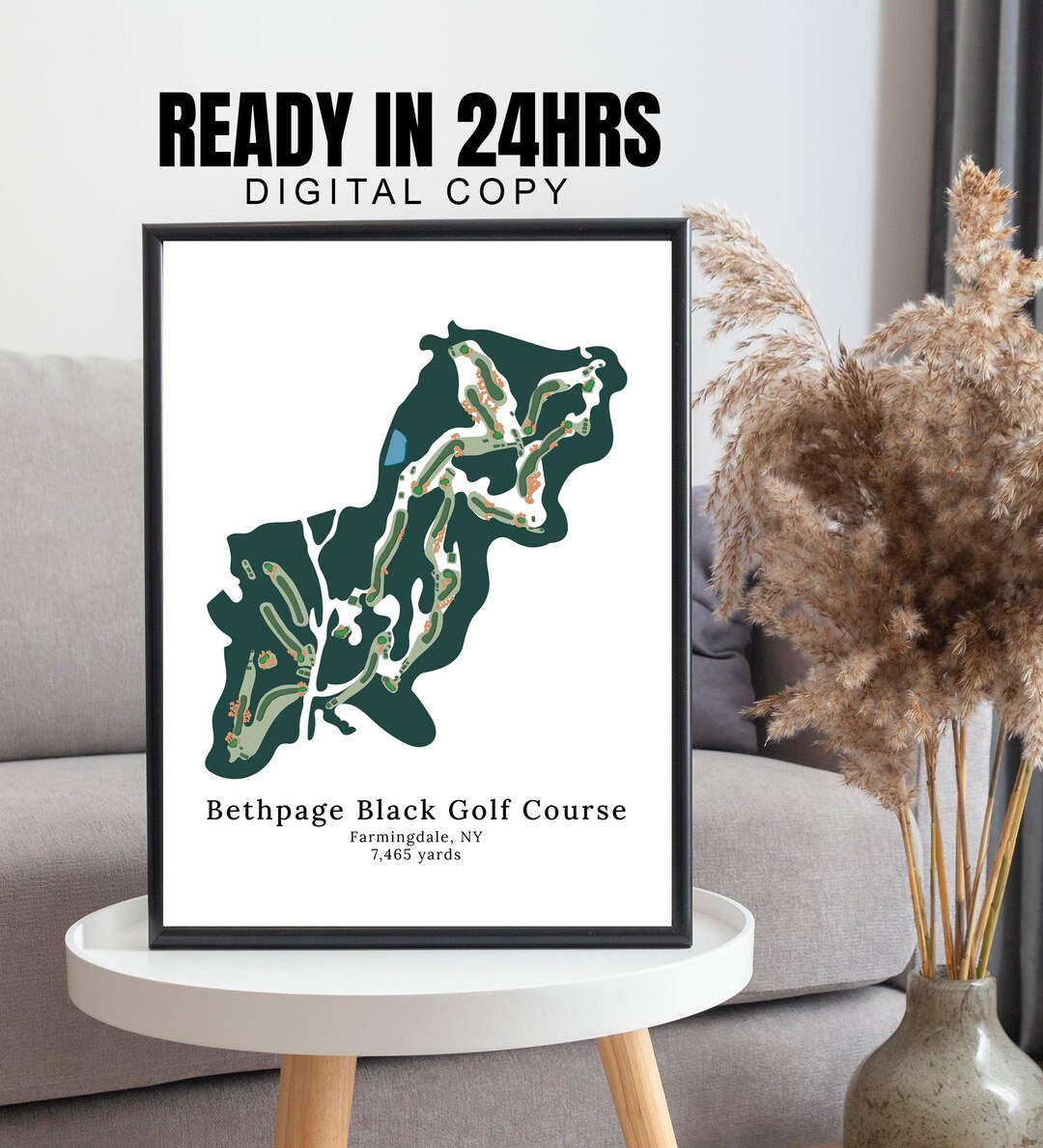 Custom Golf Course Map of a Course - Il 1080xN.6443439348 B8x7