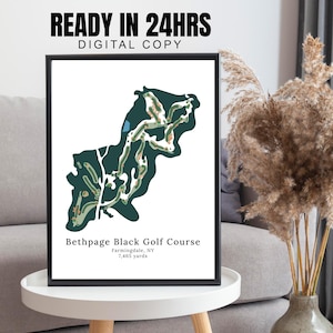 Aangepaste golfbaankaart van een baan naar keuze Golfbaankaart cadeau, aangepaste kaart golfer cadeau, uniek interieur, digitale print, golfliefhebber