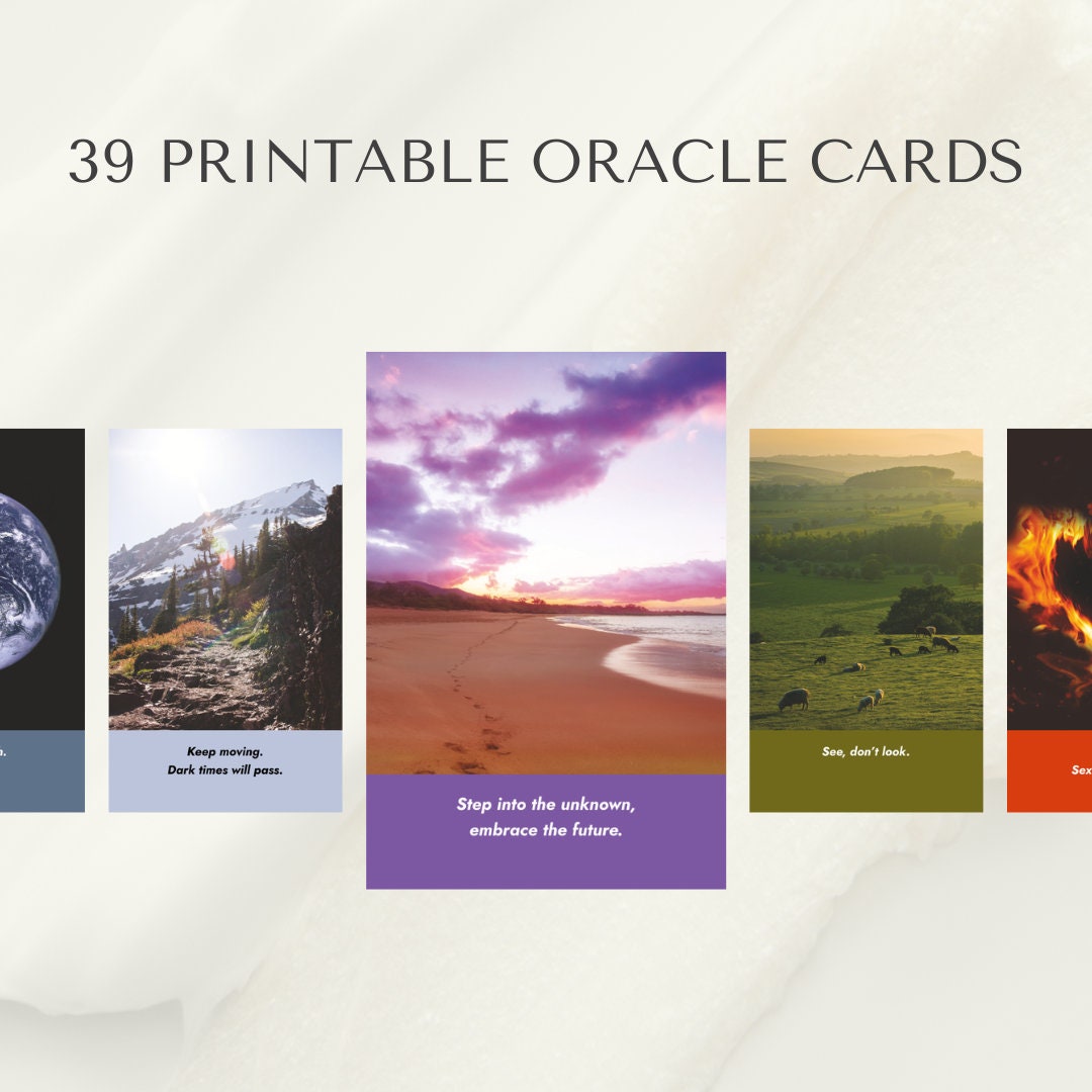 Self-healing Printable Oracle Deck - Digital File 39 Cards - Spiritual ...
