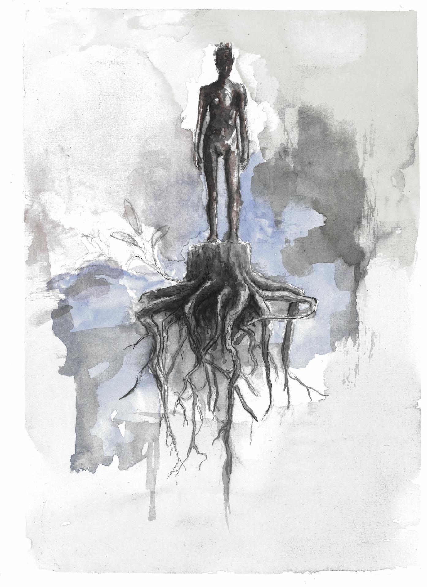 Roots – Deep Connections and Origins | Watercolor & Pencil Art - Etsy