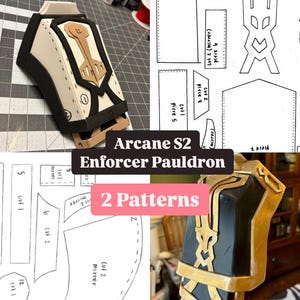 DIY Patterns Arcane S2 Enforcer Pauldron/Shoulder Armor for EVA Foam + INSTRUCTIONS for Caitlyn/Vi
