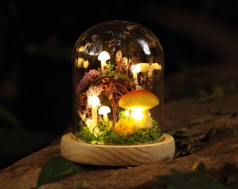 Handmade Dreamy Mushroom Lamp, Forest Fairy Night Light, Gift for Kids  AJL009